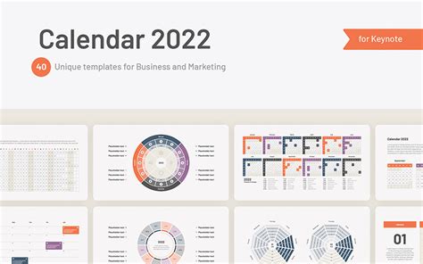 Keynote Calendar Template 2022